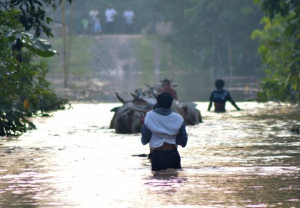 Banjir di Lampung Mulai Surut