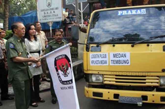 3 Ribu Lebih Kotak Suara Pilkada Sumut Didistribusikan