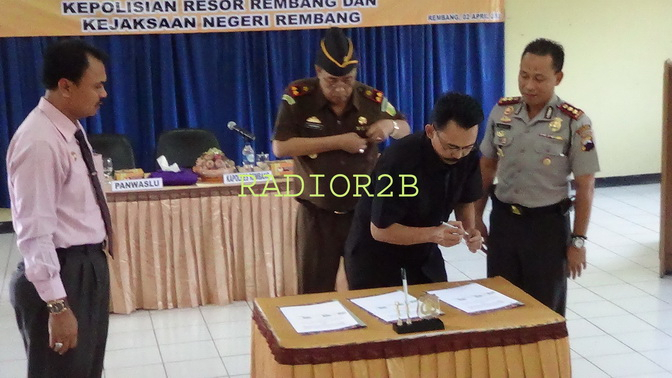 Penegak Hukum di Rembang Teken MoU Kasus Pelanggaran Pilkada