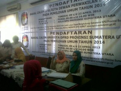 Pendaftar Caleg ke KPU Sumut Hampir 1200 Orang