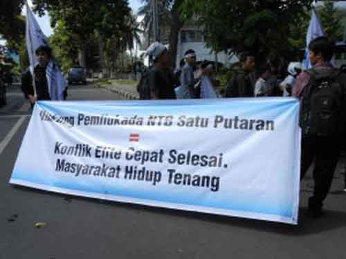 Mahasiswa NTB Kampanyekan Pilgub Satu Putaran