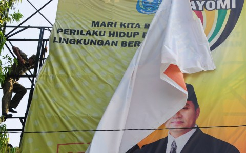 Baliho Parpol Bertebaran di Zona Terlarang di Bantul