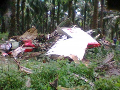 Pesawat Jatuh di Mesuji Lampung