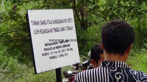 Kejati Jateng Sita Tanah Seluas 32 Hektar di Rembang