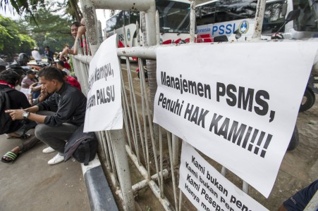 PSSI Diminta Tak Hukum Pemain PSMS yang Demo Minta Gaji Dibayar