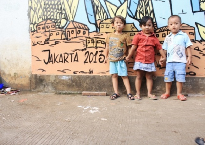 Wajah Baru Kalimalang di Tangan Seniman Mural Perancis