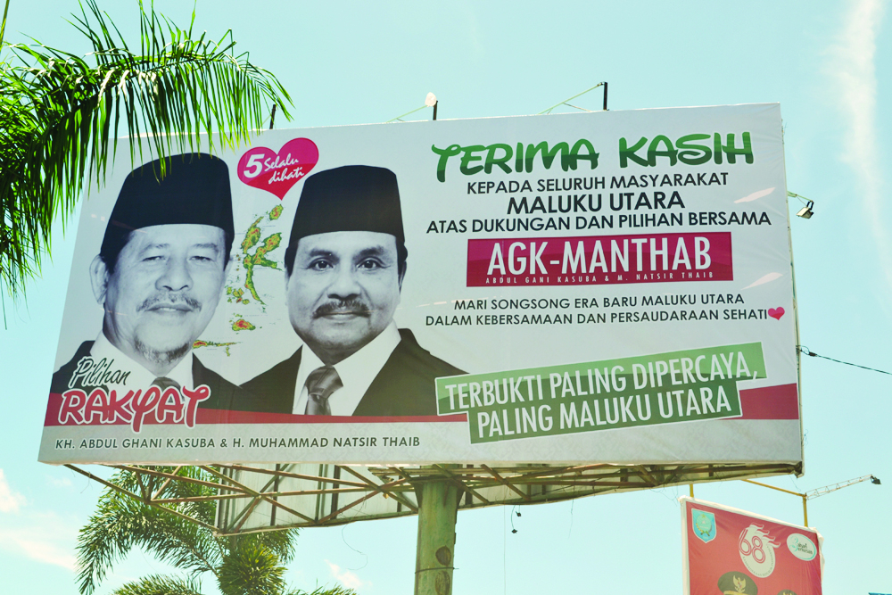 Bawaslu Maluku Utara Sulit Bersihkan Atribut Kampanye