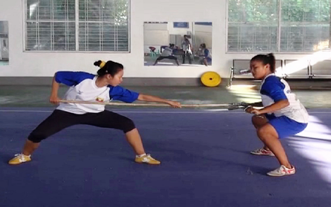Burma Bertekad Menaklukkan Lawan di Cabang Wushu