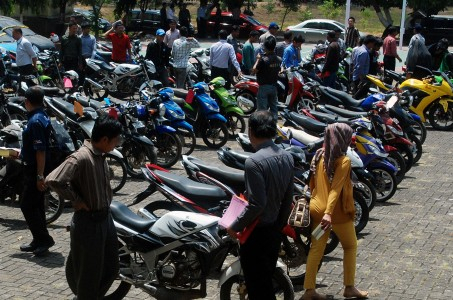 Di Sleman, Polisi Razia Sepeda Motor Hingga ke Parkiran Sekolah