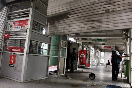 Sebagian Jalur TransJakarta Tak Beroperasi
