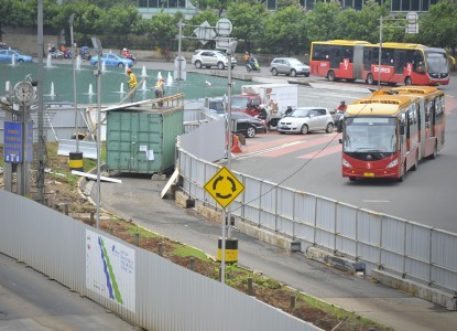 Proyek MRT Tutup Sebagian Jalan Sudirman dan Sisingamangaraja