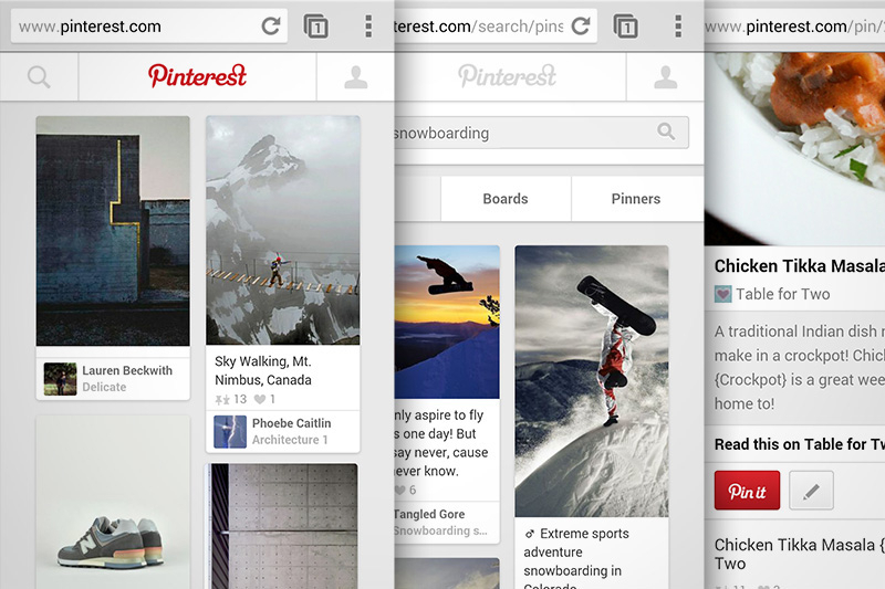 Pinterest Perbaiki Tampilan untuk Versi Mobile