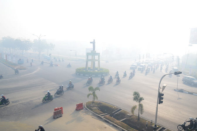 Hari Ini, Jumlah Titik Api Di Riau Meningkat