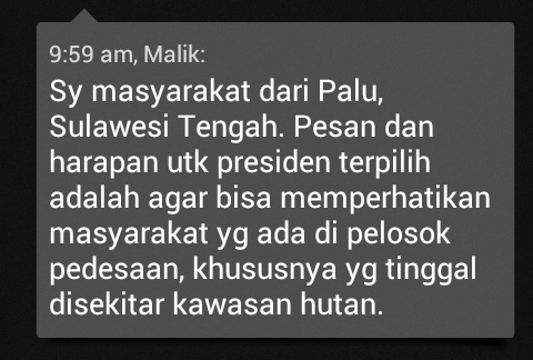 Untuk Presiden Baru Indonesia: Suara Kami tak Pernah Didengar