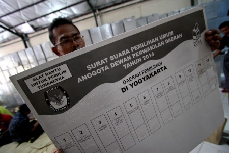 KPU DIY Batal Buat Alat Bantu untuk Pemilih Tuna Netra