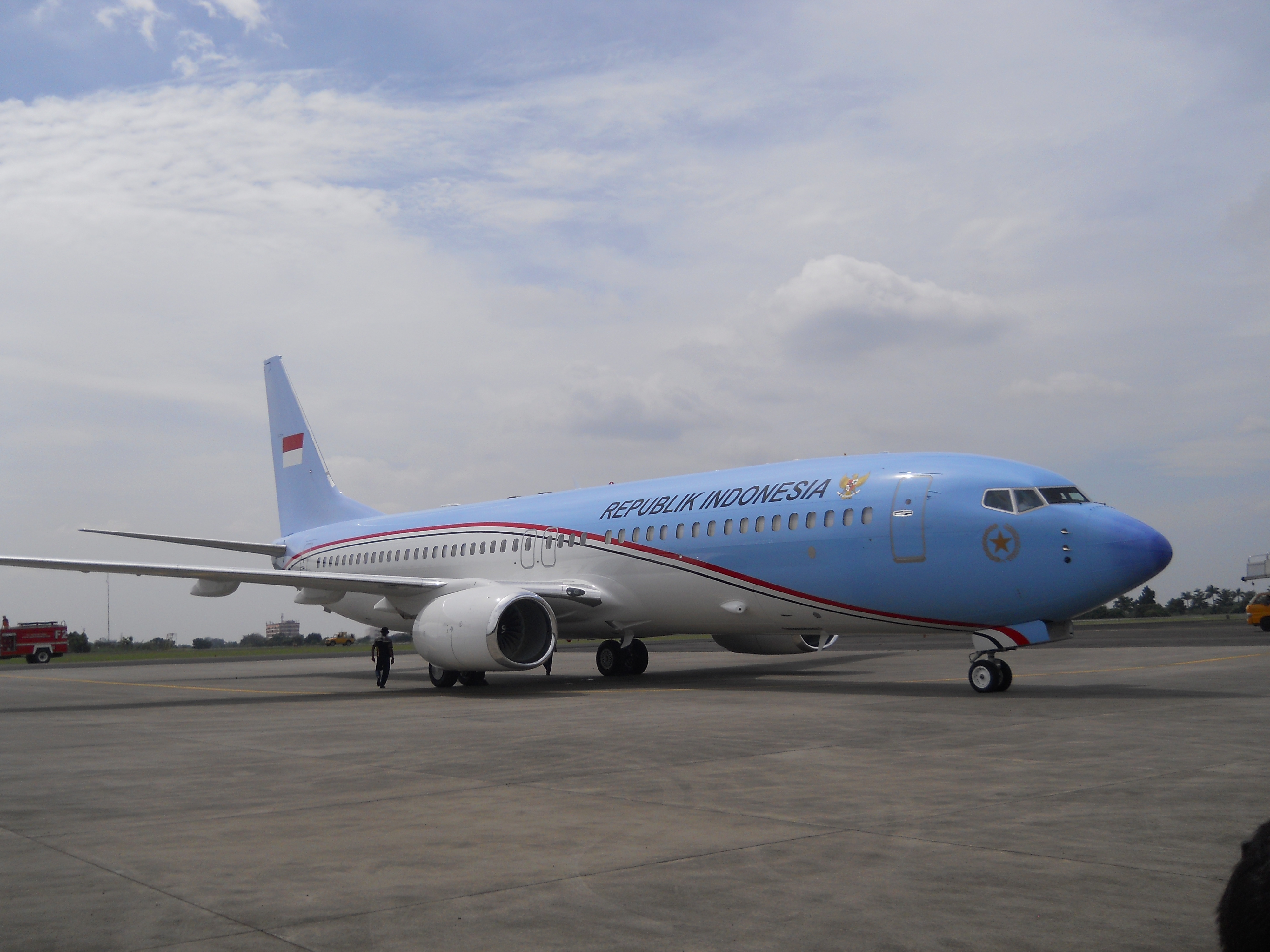 Pesawat Kepresidenan Tiba di Indonesia