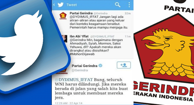 Akun Twitter Gerindra: Akan Mendirikan Lembaga Agar Syiah dan Ahmadiyah Jera