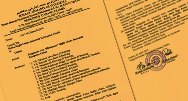 Ini Balasan Ahmadiyah untuk Surat MUI Ciamis
