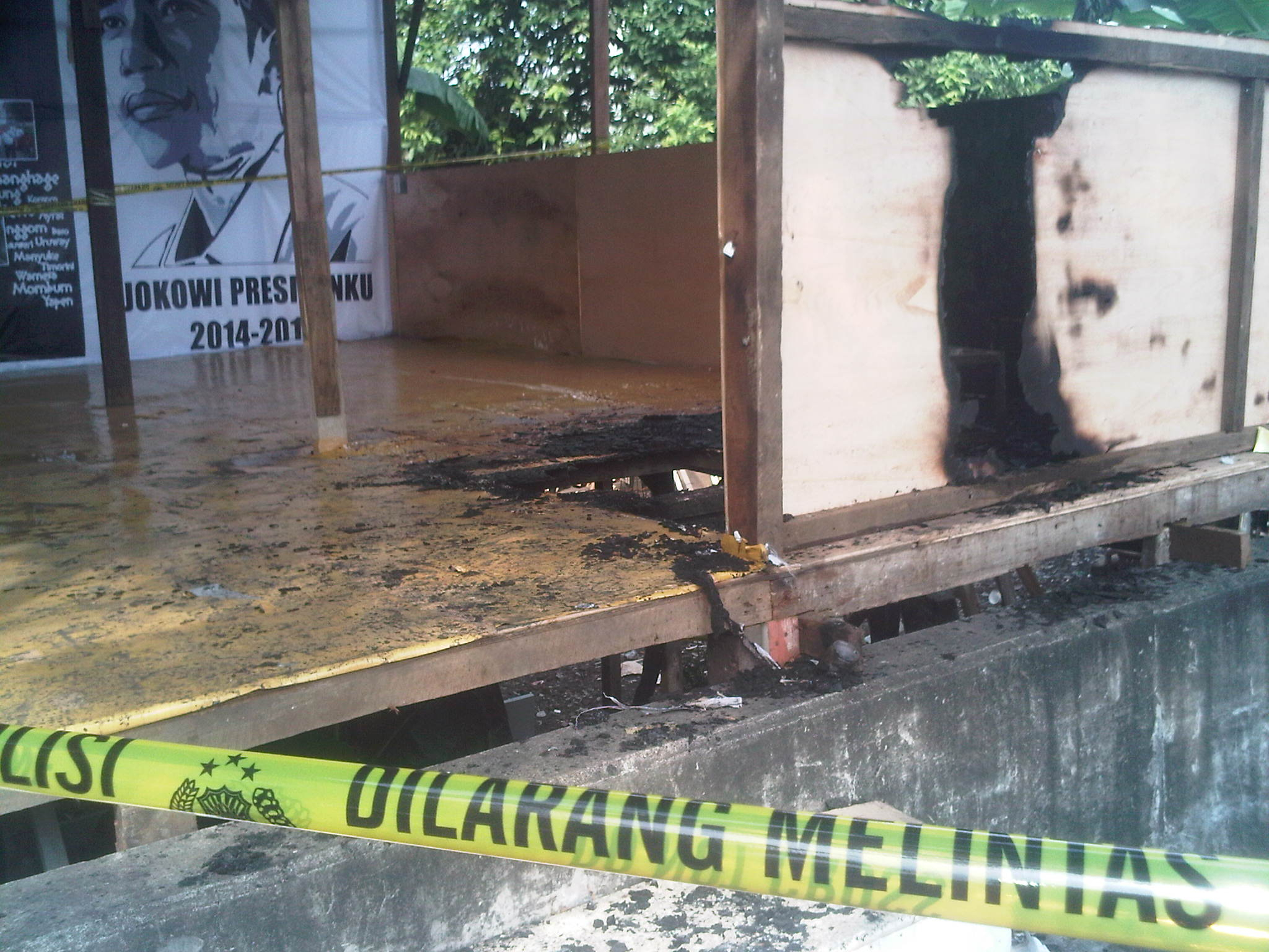 Polisi Masih Selidiki Pembakaran Posko Relawan Jokowi