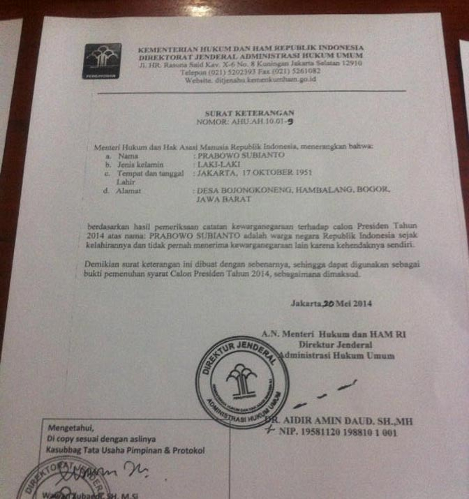KPU Pastikan Kedua Pasangan Capres-Cawapres WNI