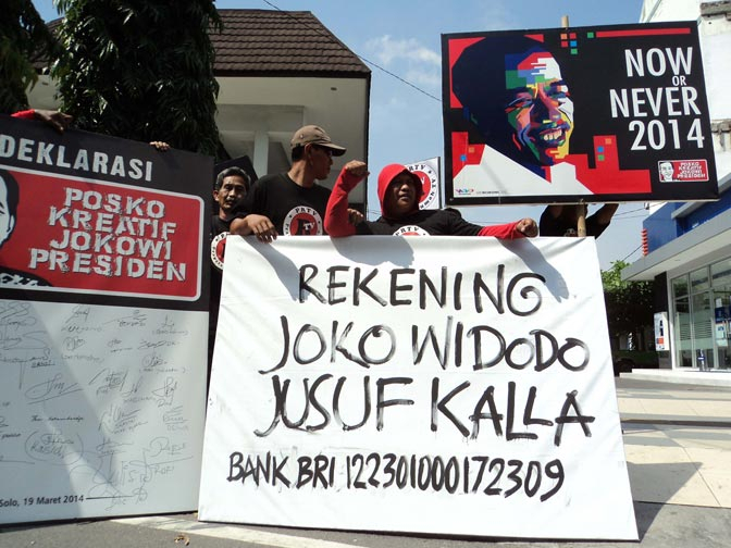 Pendukung Capres Jokowi-JK Gelar Penggalangan Dana
