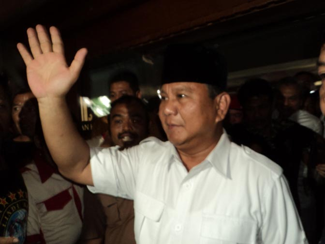 Prabowo Resmikan Tim Pemenangan di Solo, Basis pendukung Jokowi