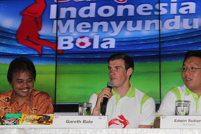 Gareth Bale Sapa Penggemarnya di Jakarta