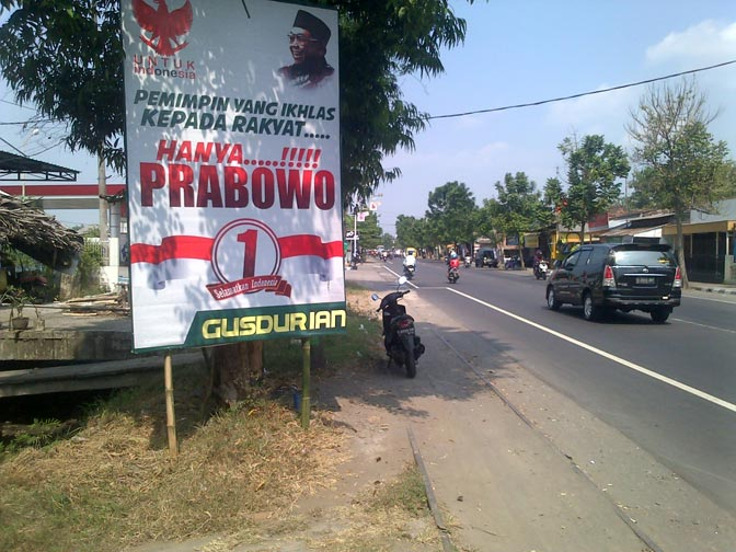 Gusdurian: Spanduk Dukungan untuk Prabowo Bohong