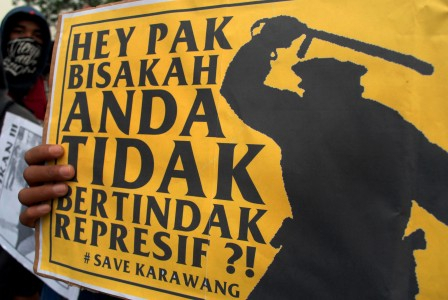 Brimob dan Preman Masih Duduki Lahan Petani Karawang