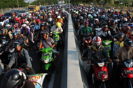Jumlah Pemudik Sepeda Motor Berkurang