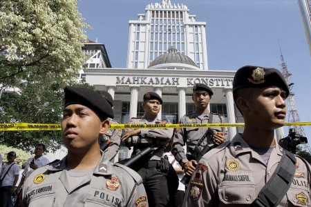 Pendukung Prabowo Gelar Aksi di Depan Gedung MK