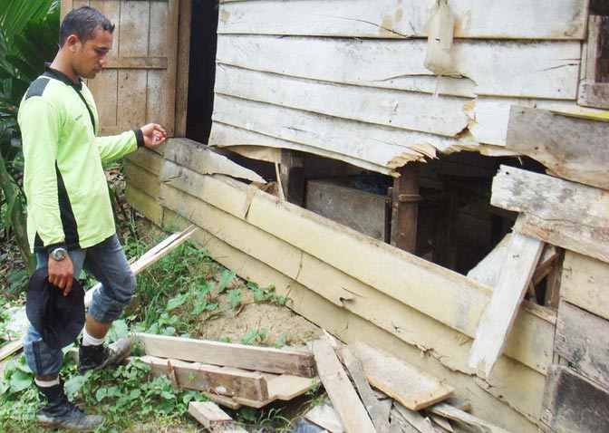 Empat Rumah Warga Aceh Utara Dirusak Gajah Liar