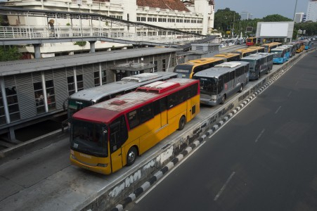 Pelantikan Presiden, Beberapa Koridor Trans Jakarta Dipotong