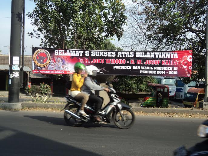 Spanduk Ucapan Selamat untuk Jokowi Banjiri Kota Solo
