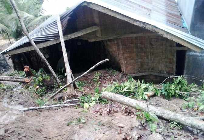 Dua Rumah di Lhokseumawe Ambruk Tertimbun Longsor