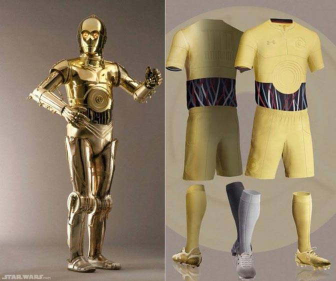 Kostum Sepak Bola Bertema Star Wars