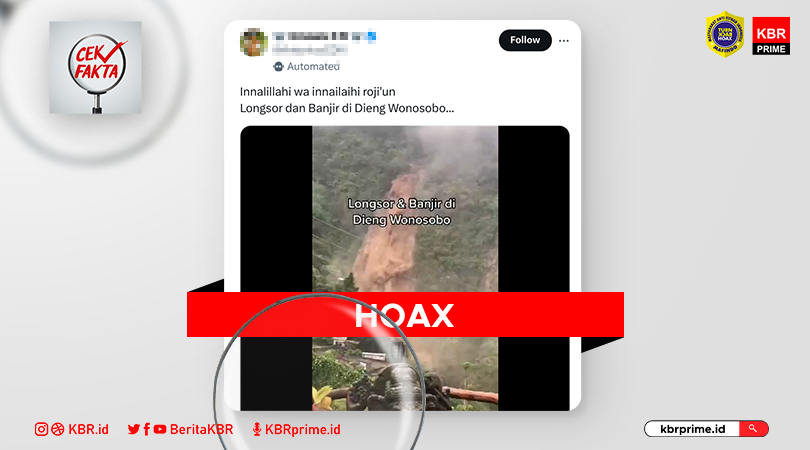 Cek Fakta: Video Banjir dan Longsor di Dieng 