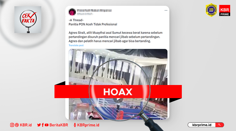 Cek Fakta: Panitia PON Aceh Paksa Atlet Muay Thai Pakai Hijab 