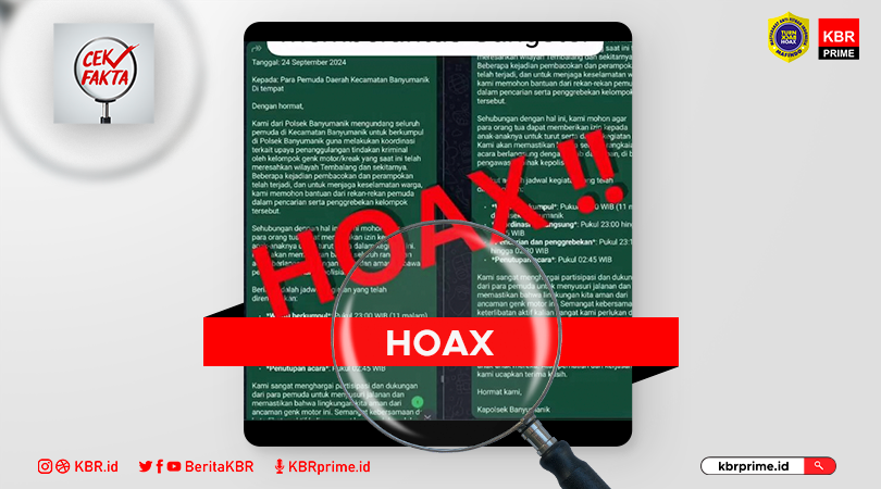 Cek Fakta: Polsek Banyumanik Ajak Kumpul Demi Tanggulangi Tindakan Kriminal