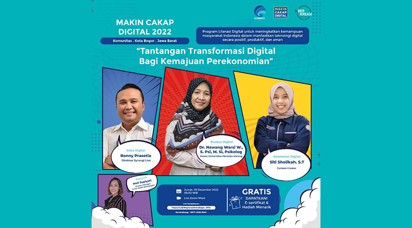 Makin Cakap Digital 2022: Tantangan Transformasi Digital bagi Kemajuan Perekonomian