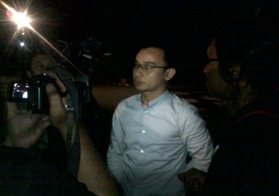 Pendukung Sambut Kepindahan Anas Urbaningrum ke LP Sukamiskin