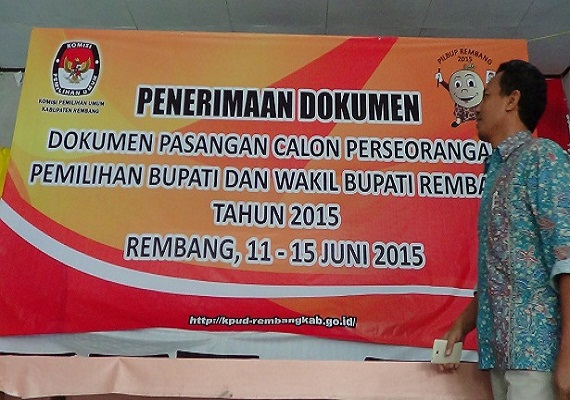 Pilkada Serentak di Rembang, Baru Satu Pasangan Mendaftar