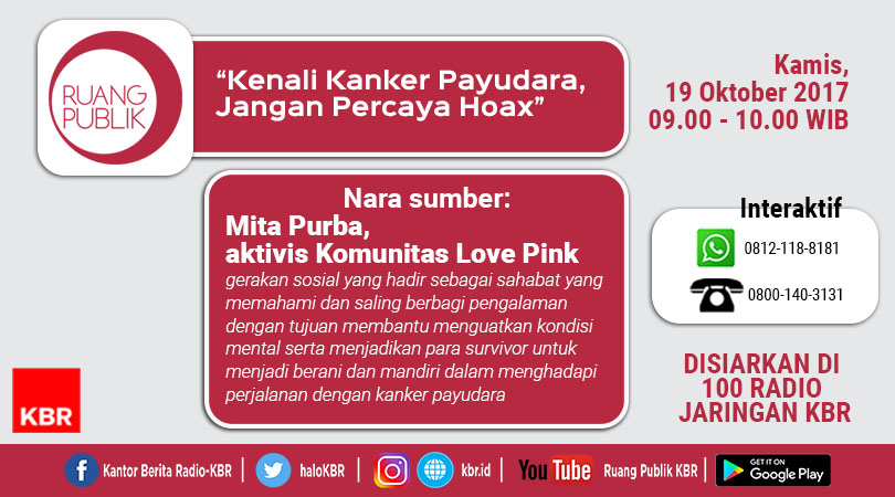Kenali Kanker Payudara, Jangan Percaya Hoax