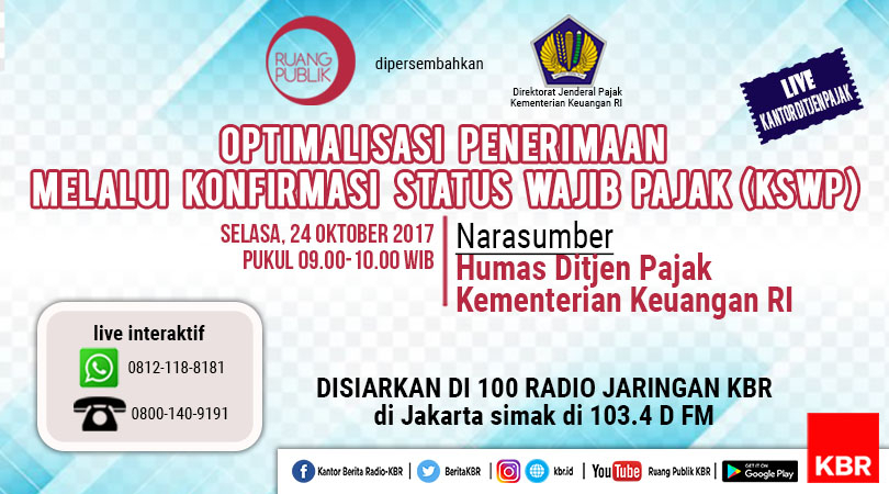 Optimalisasi Penerimaan melalui Konfirmasi Status Wajib Pajak 