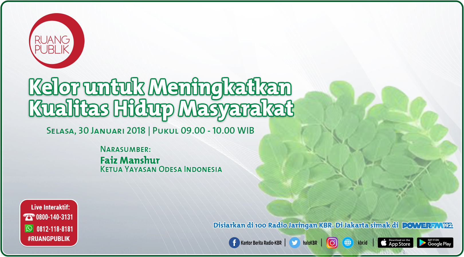Kelor untuk Meningkatkan Mutu Hidup Masyarakat