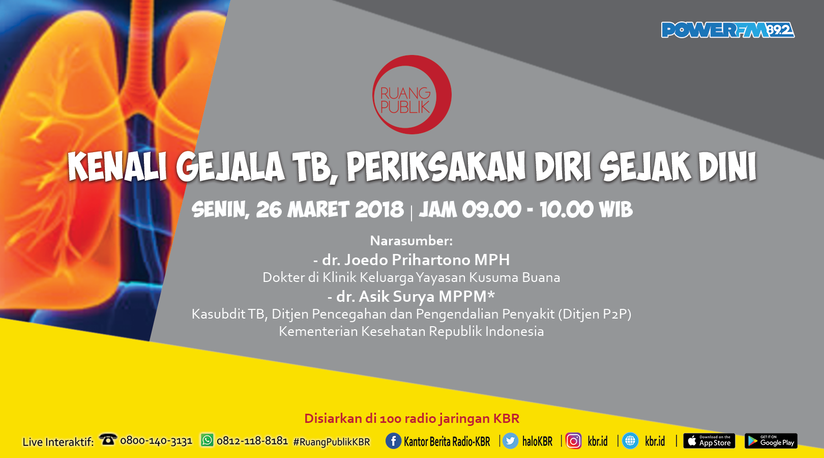 Kenali Gejala TB, Periksakan Diri Sejak Dini