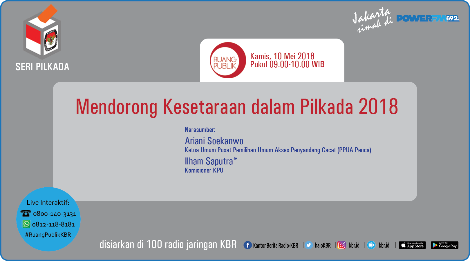 Mendorong Kesetaraan dalam Pilkada 2018