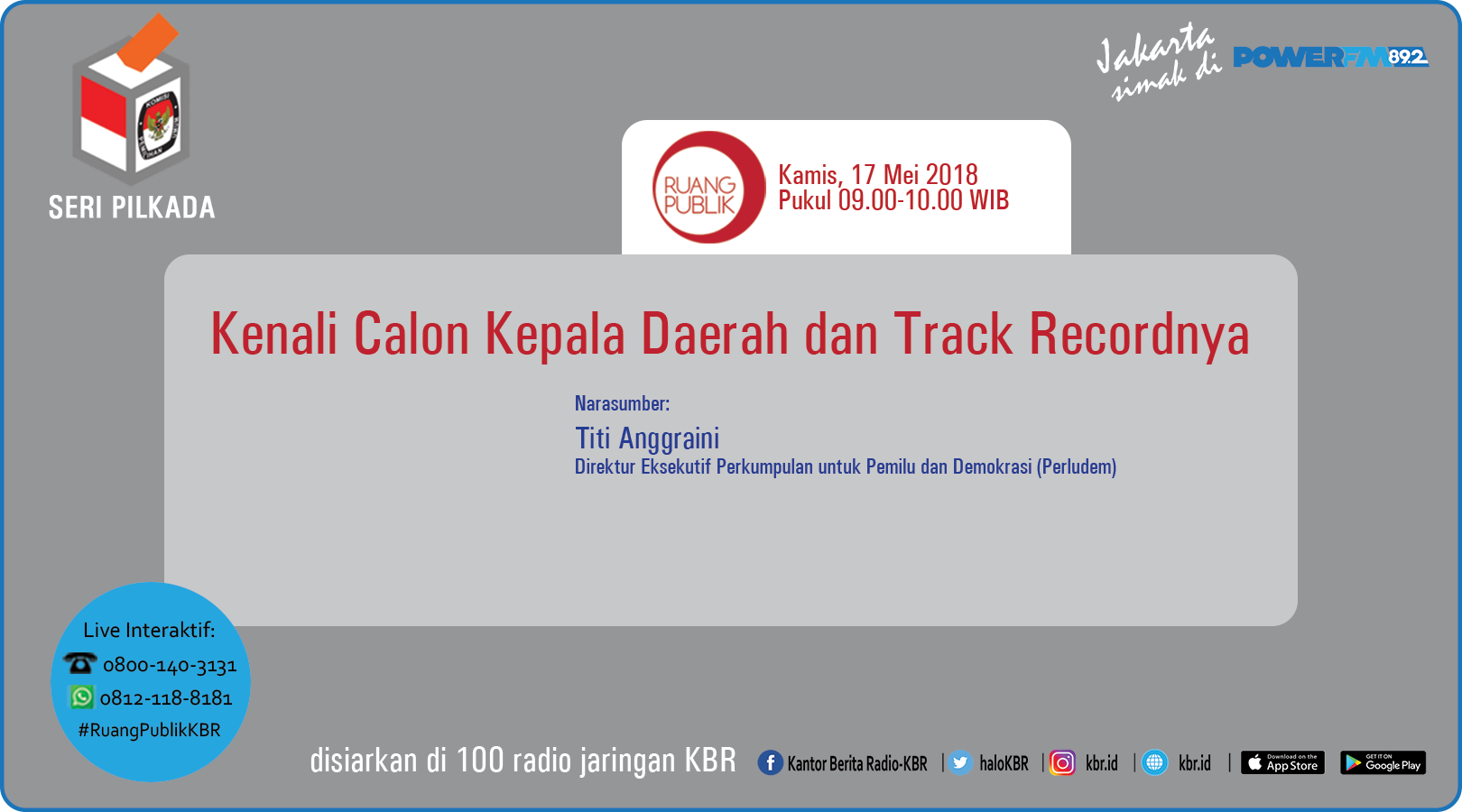 Kenali Calon Kepala Daerah dan Rekam Jejaknya