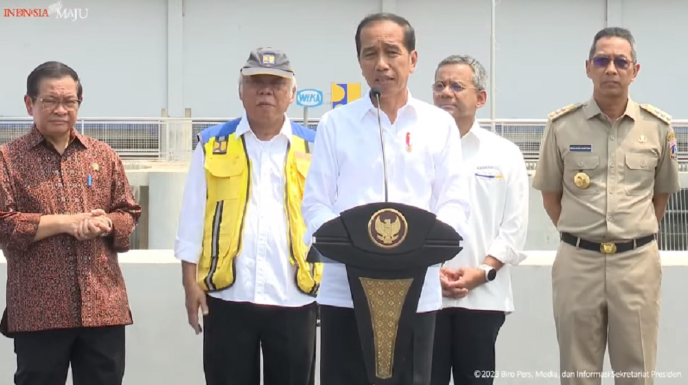 Kurangi Banjir Jakarta, Jokowi Resmikan Pompa Air Sentiong Rp481 M 