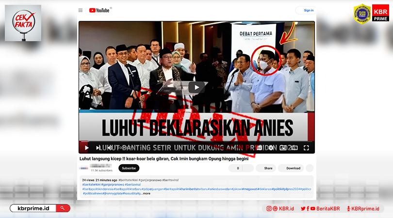 Cek Fakta: Video Hoaks Deklarasi Luhut Dukung Anies